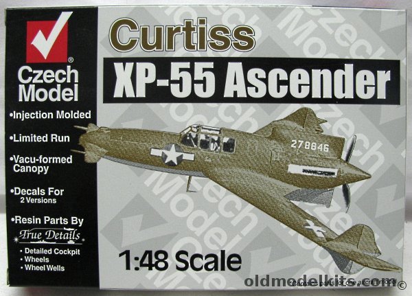 Czech Model 1/48 Curtiss XP-55 Ascender, 4806 plastic model kit